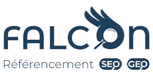 Logo FALCON complet bleu sans fond